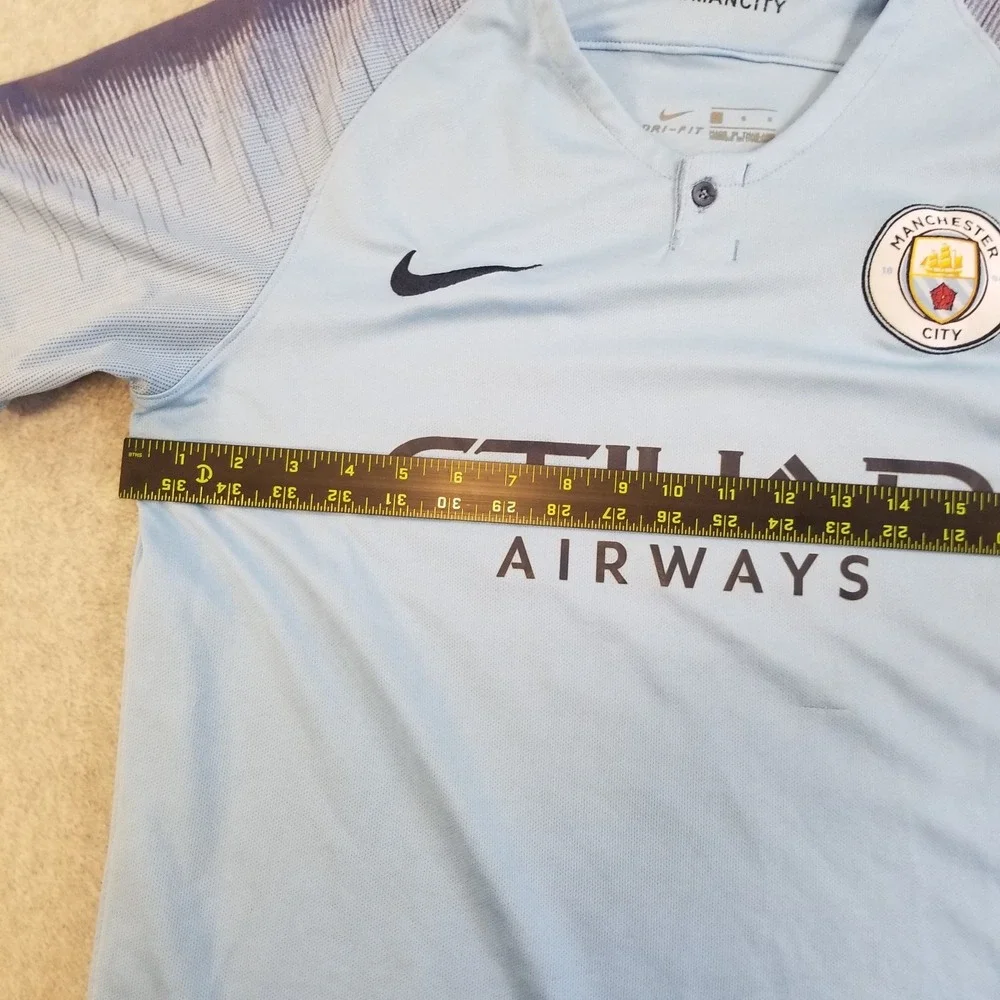 Manchester City Soccer Jersey Large Home Football Shirt Nike  SANE #19 2018